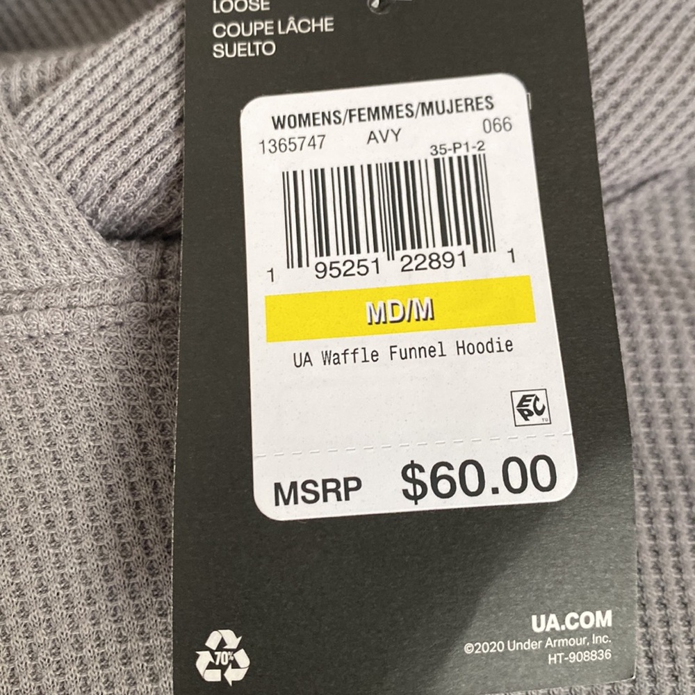 NWT UNDER ARMOUR WAFFLE KNIT PULL OVER - Picture 5 of 5